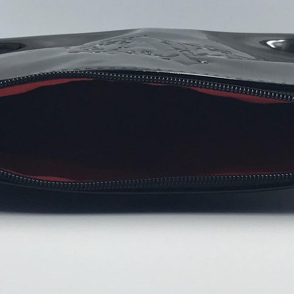 NWOT KVD Vegan Black Patent Make Up Bag With Logo - Picture 5 of 8